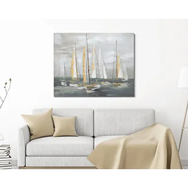 Malowidło na płótnie Gold Boat 100x2,8x80 cm